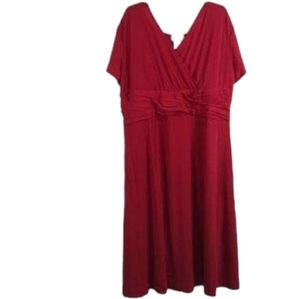 NWOT The Paragon Dark Pink Stretch Midi Dress sz 1X